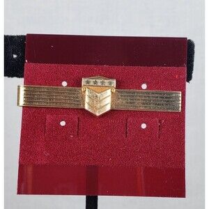 Vintage Chevron Gasoline 1/20 12K Gold Filled Employee Award Tie Bar 4 Stars